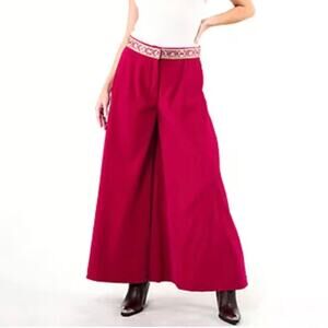 NWT Aratta Jovie Pants - Fuchsia - Velvet Wide Leg Pant - Pink - Size Medium